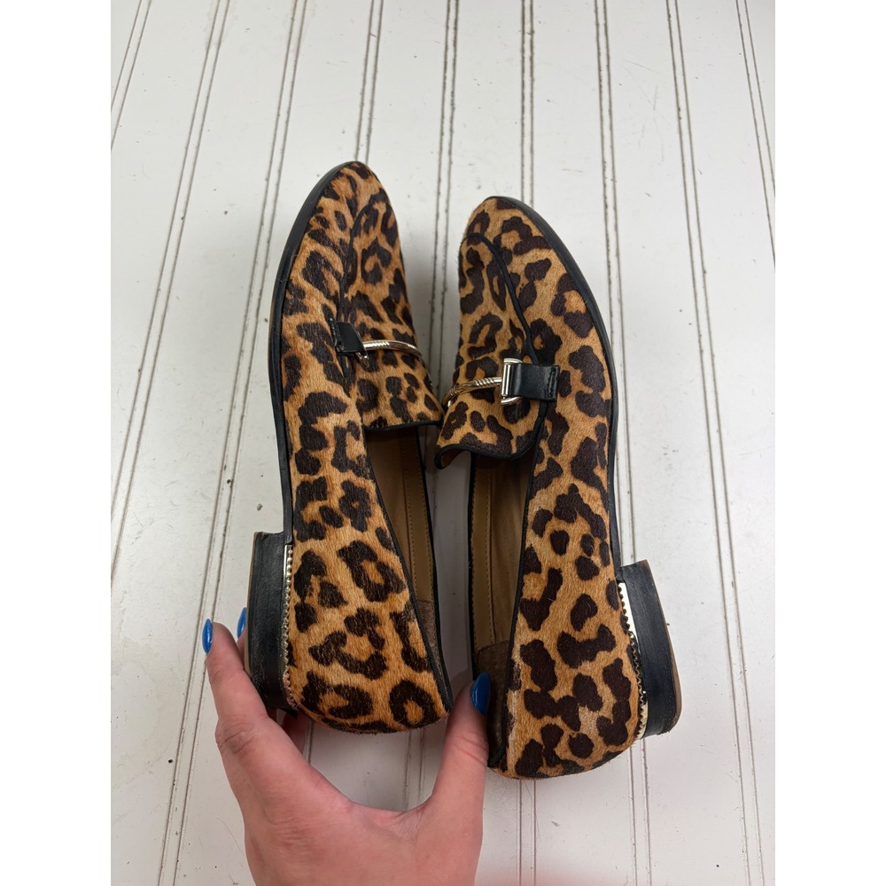 Franco Sarto Vintage Leopard Calf Hair Bit Loafers Women's Size 8 - Picture 11 of 11